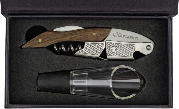 Barbarian Professional 3-in-1 Corkscrew with Gift Box and Wine Aerator - Silver - Image 5