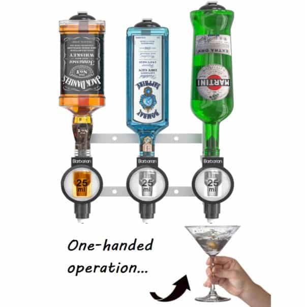 Bar Optics for Spirits Wall Rack 3 Bottle Professional - Image 2