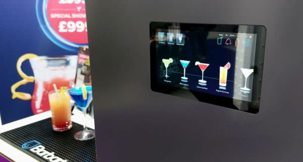 Cocktail machine menu interface
